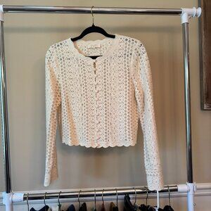 Sezane Noelie Cardigan Cream - Size M